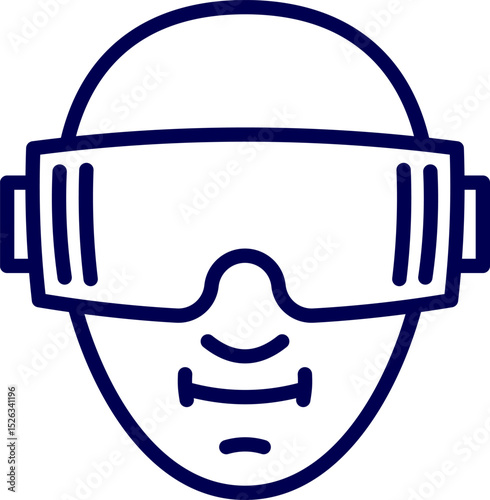 VR headset. Stereoscopic 3d vr illustration. Vector virtual digital cyberspace technology. Innovation device. Virtual Reality Headset vector illustration. AR headset. VR sunglass. Vector VR glasses
