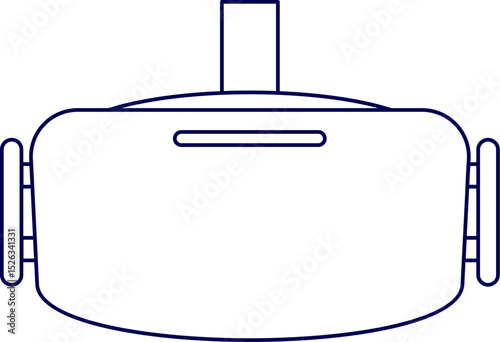 VR headset. Stereoscopic 3d vr illustration. Vector virtual digital cyberspace technology. Innovation device. Virtual Reality Headset vector illustration. AR headset. VR sunglass. Vector VR glasses