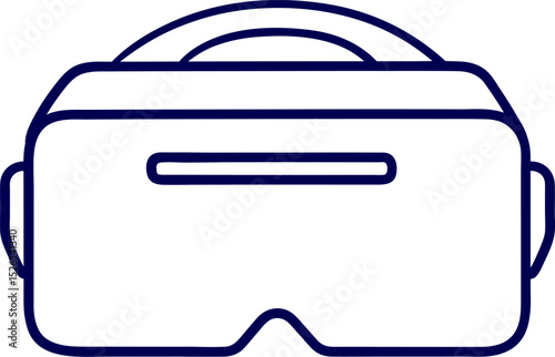VR headset. Stereoscopic 3d vr illustration. Vector virtual digital cyberspace technology. Innovation device. Virtual Reality Headset vector illustration. AR headset. VR sunglass. Vector VR glasses