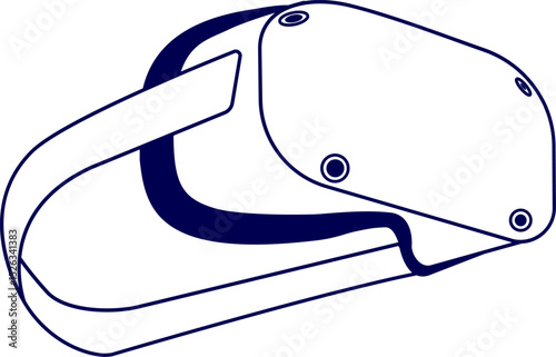 VR headset. Stereoscopic 3d vr illustration. Vector virtual digital cyberspace technology. Innovation device. Virtual Reality Headset vector illustration. AR headset. VR sunglass. Vector VR glasses