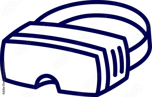 VR headset. Stereoscopic 3d vr illustration. Vector virtual digital cyberspace technology. Innovation device. Virtual Reality Headset vector illustration. AR headset. VR sunglass. Vector VR glasses