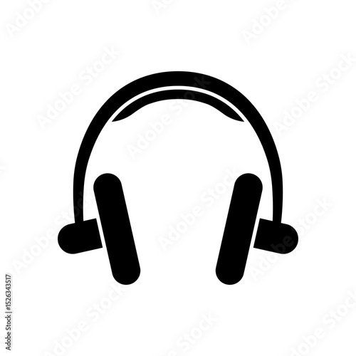 Headphone icon. Earphones sign or logo. Music, DJ symbol. Vector illustration.