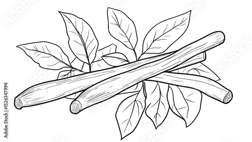 Cassava Icon Outline Vector Isolated Illustration