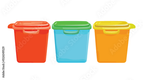 Modern Food Storage Container Icon Vector Illustration for Kitchen Organization