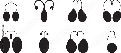 Three Liver Icons Set Human Anatomy Illustration