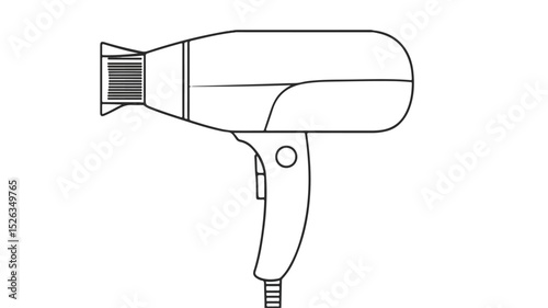 Professional Hair Dryer Icon Outline Vector Illustration