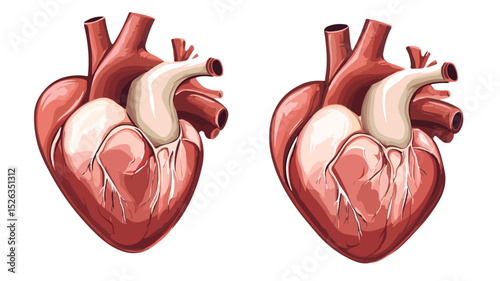 Exquisite Vector Illustration of Perfect Heart Isolated Design
