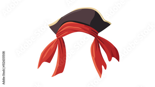 Pirate Head Scarf Icon Vector Isolated: Professional Vector Illustration