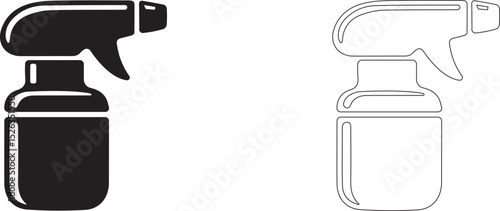 Spray bottle. Vector realistic icon of cleaning product.