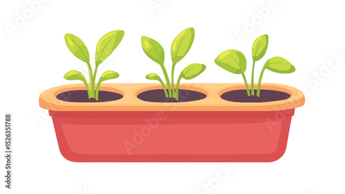 Planting Tray Container Icon Vector Isolated
