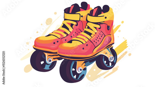 Professional Roller Skates Vector Illustration for Designs and Projects