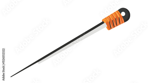 Professional Sewing Needle Icon Vector Isolated Illustration for Creative Projects