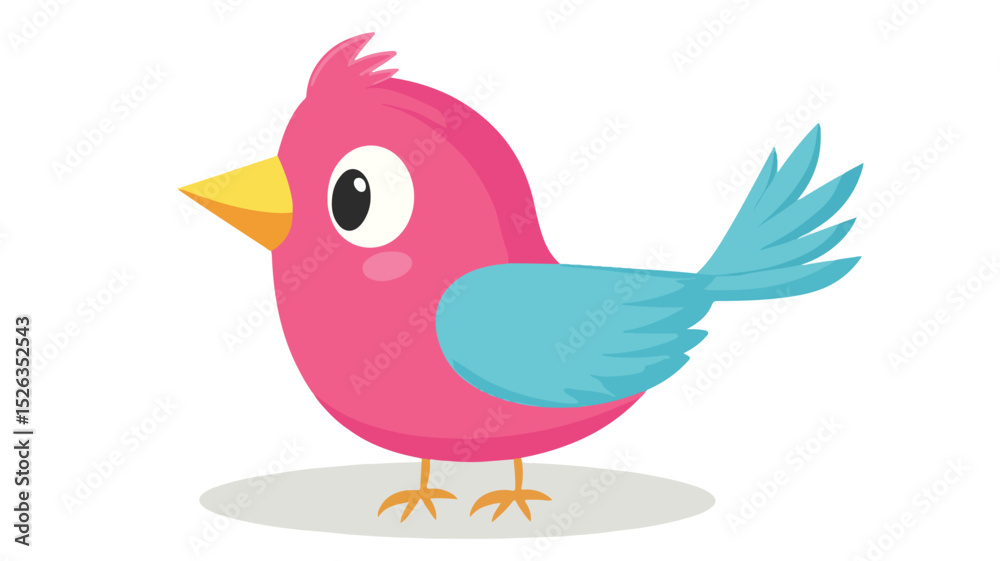 Fototapeta premium Social Media Bird Vector Isolated - Professional High-Quality Vector Illustration