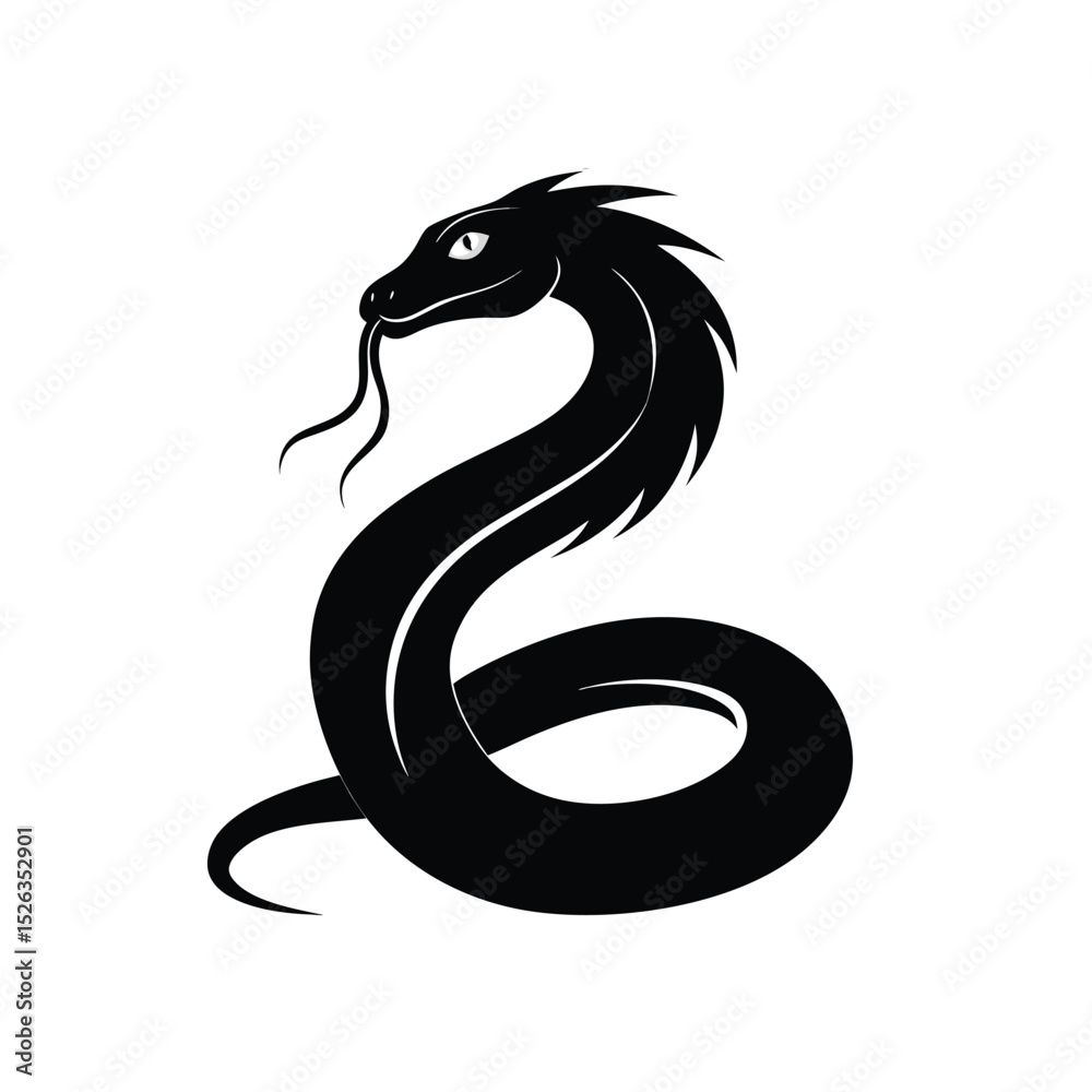 Fototapeta premium black and white snake