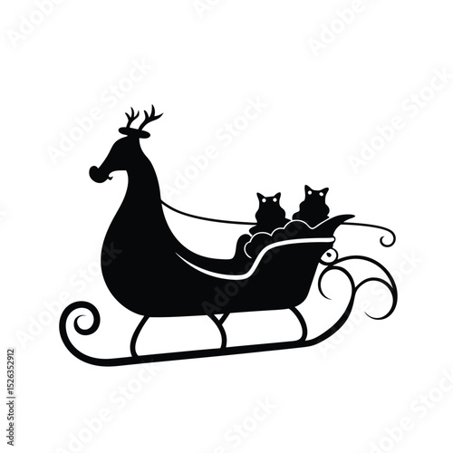 santa claus with sleigh