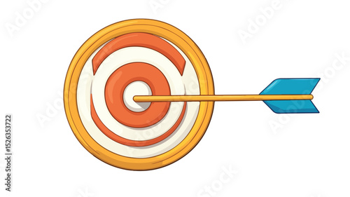 Strategic Target Aim Cartoon Vector Illustration