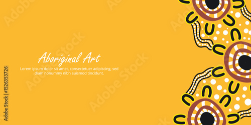 Artistic Aboriginal background poster ready for custom text