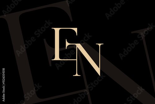 EN or NE letter logo icon design. Classic style luxury initials monogram.