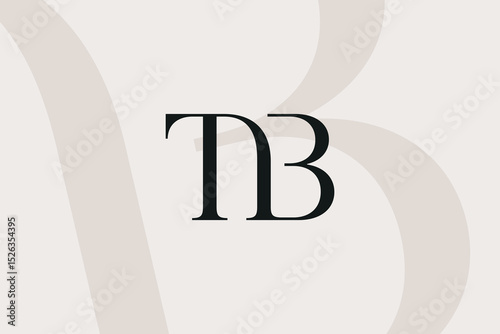 TB or BT letter logo icon design. Classic style luxury initials monogram.