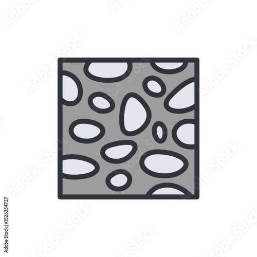 Pebble Stone Texture With Light Grey Color Scheme And Geometric Shapes