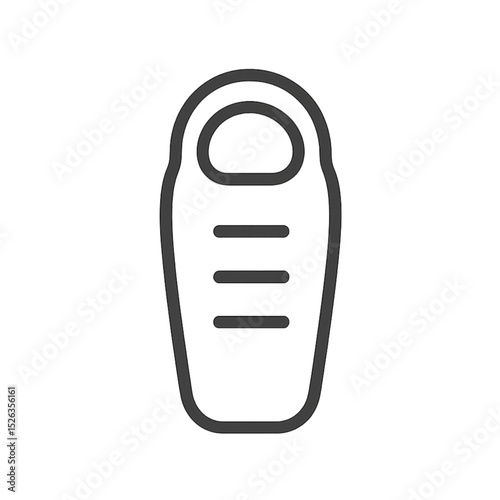 Sleeping bag icon in minimalist line style  