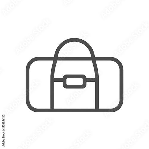 Line art illustration of a simple travel bag design  