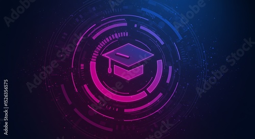 Techdriven academia with digital cap