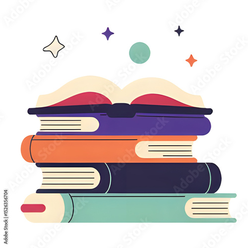 stack of books and pencils