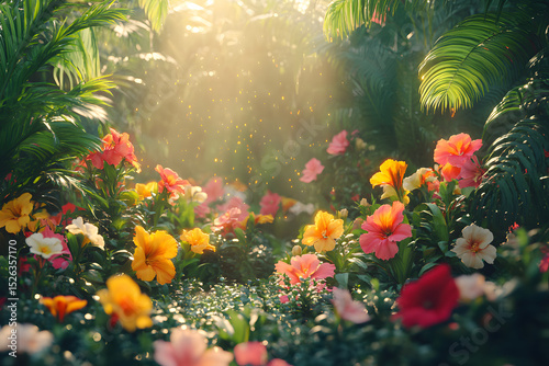 Garden flower bed flowers nature plants. photo