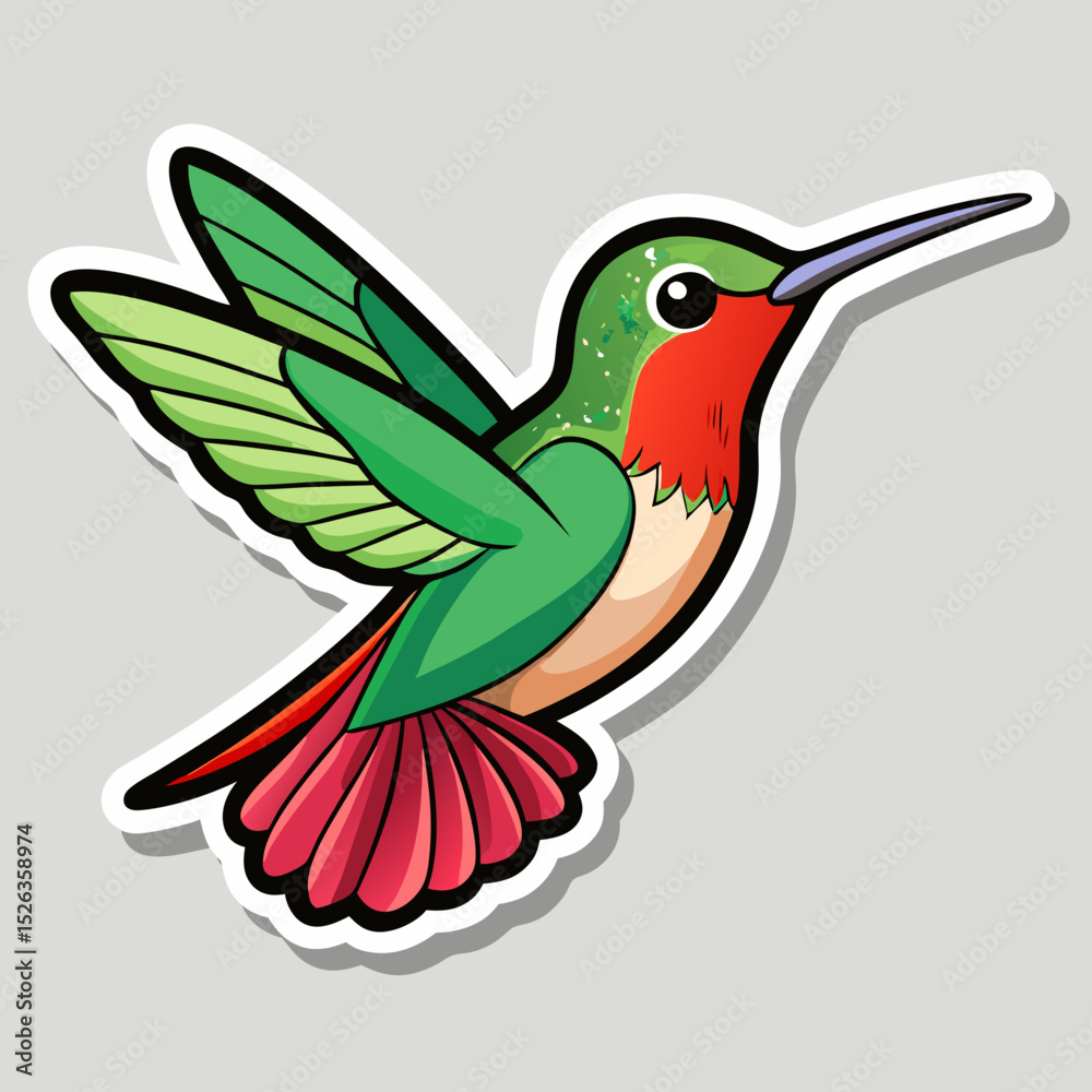 Fototapeta premium hummingbird and flower