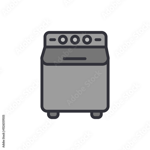 Appliance Icon Design For Domestic Chores And Household Appliance Concept
