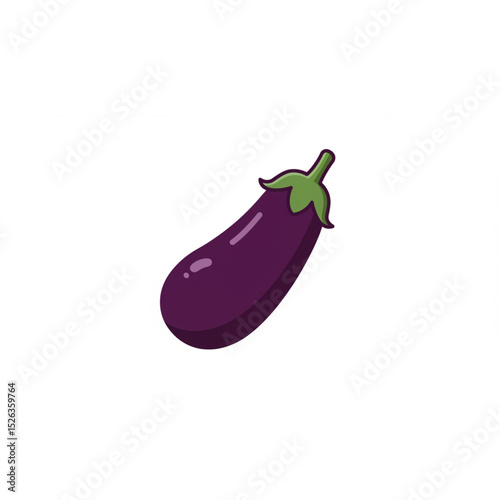 Aubergine design element perfect for branding projects needing a fresh vibrant food icon or logo for a healthy eating campaign