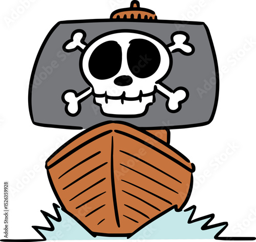 Illustration of pirate ship

