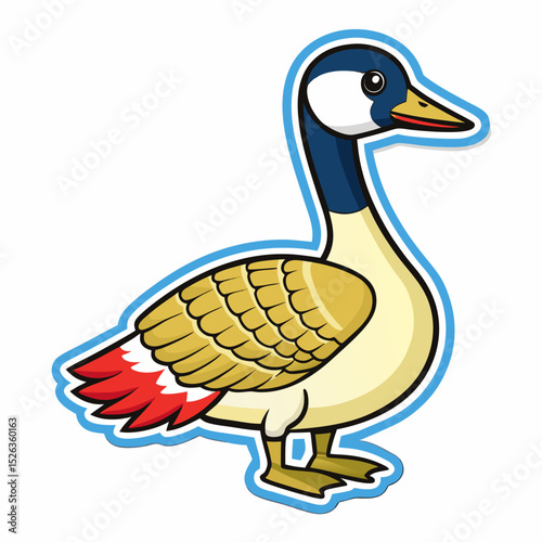 duck cartoon isolated on white