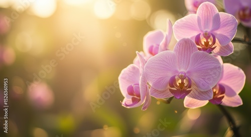 The Serene Beauty of Orchids A Photographic Exploration of Delicate Blooms and Golden Light Showcasing the Intricate Details of Nature's Floral Masterpieces