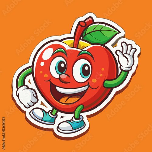 red apple cartoon