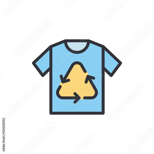 Trendy T Shirt With Recycle Symbol For Sustainable Fashion Choices