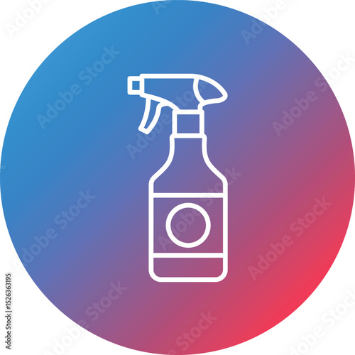 Water Spray Line Gradient Circle Background Icon