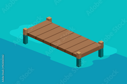 Isolated wooden bench on a beach, a seat for relaxation