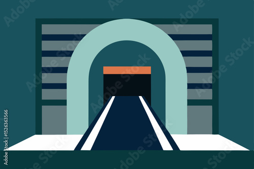 Road to the city design set with vector illustrations of an empty room, music tower, and metronome icons
