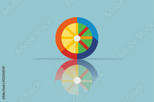 Colorful Circular Chart Data Visualization Design Element