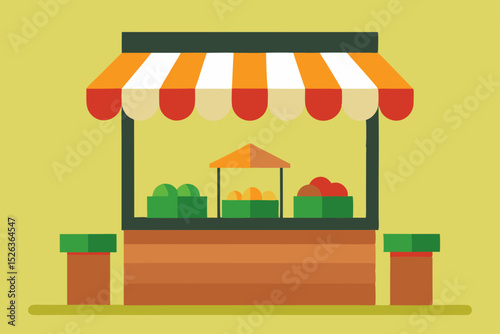 Vibrant Farmers Market Stall Fresh Produce, Local Goods, and Community Spirit