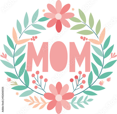 Best Mom Ever hand‑lettered typography design
