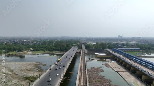 Wallpaper Mural An Aerial Shot of Kalindi Kunj Bridge in Delhi, NCR, India
 Torontodigital.ca