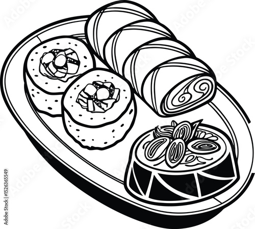 Delicious sweet pastry dessert vector illustration of cake with cherry