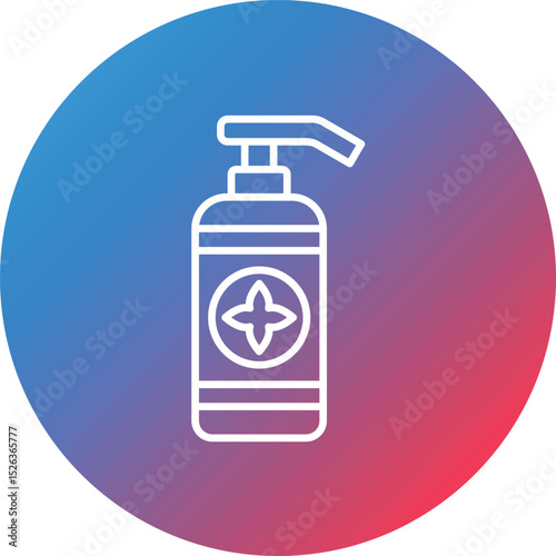 Lotion Line Gradient Circle Background Icon
