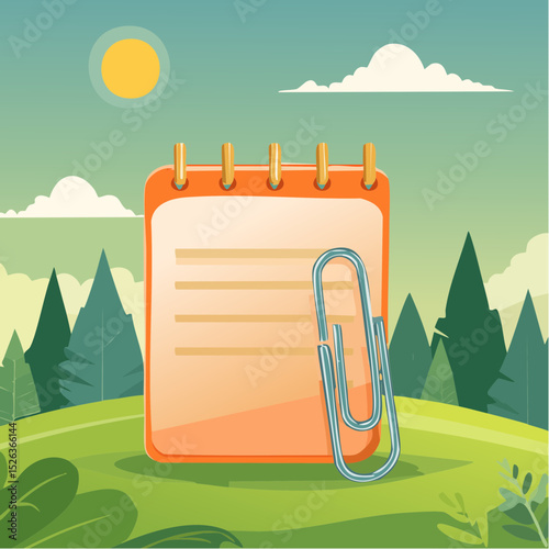 Paperclip and notepad best friends

