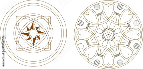 sketch vector illustration silhouette design ornament decoration mandala rosette classic vintage ethnic modern traditional