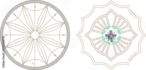 sketch vector illustration silhouette design ornament decoration mandala rosette classic vintage ethnic modern traditional 