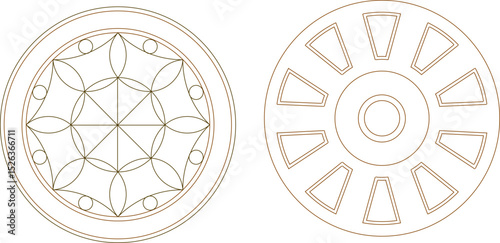 sketch vector illustration silhouette design ornament decoration mandala rosette classic vintage ethnic modern traditional 